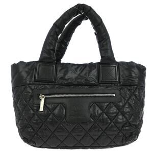 Chanel Quilted Nylon Coco Cocoon Reversible Tote Black